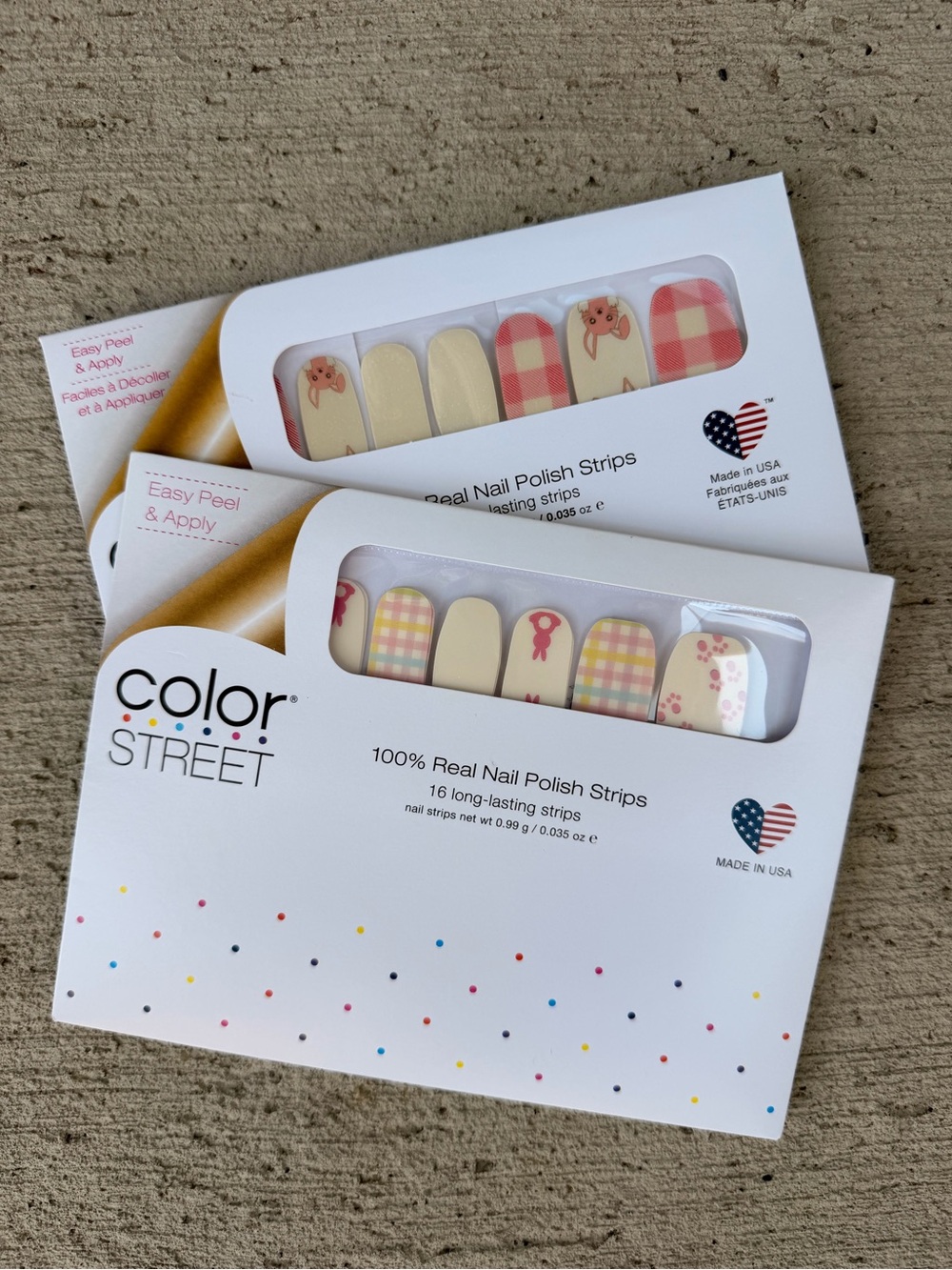 Color Street Pink & Cream Easter and Floral Nail Strips